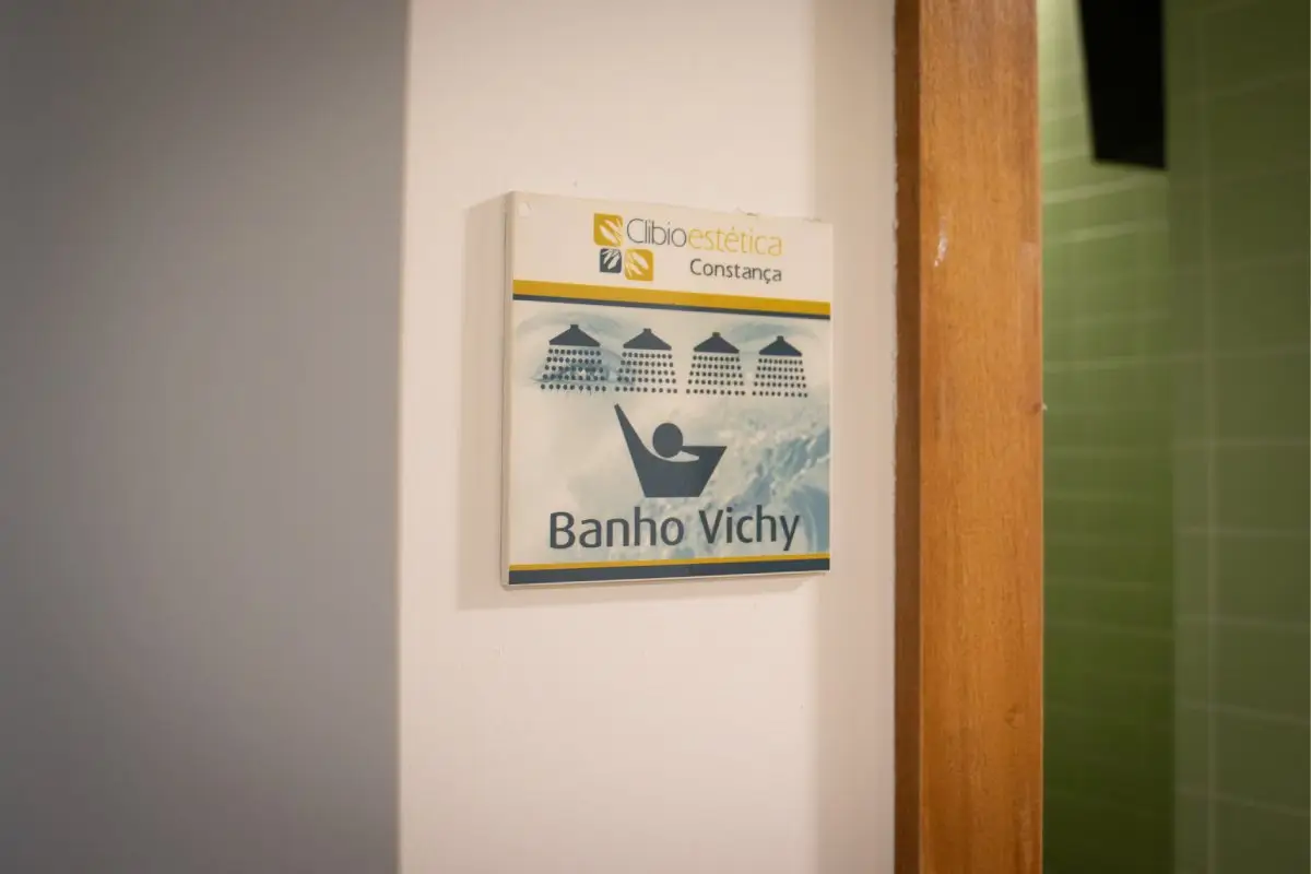 Placa Sala de Banho Vichy para tratamentos de hidroterapia