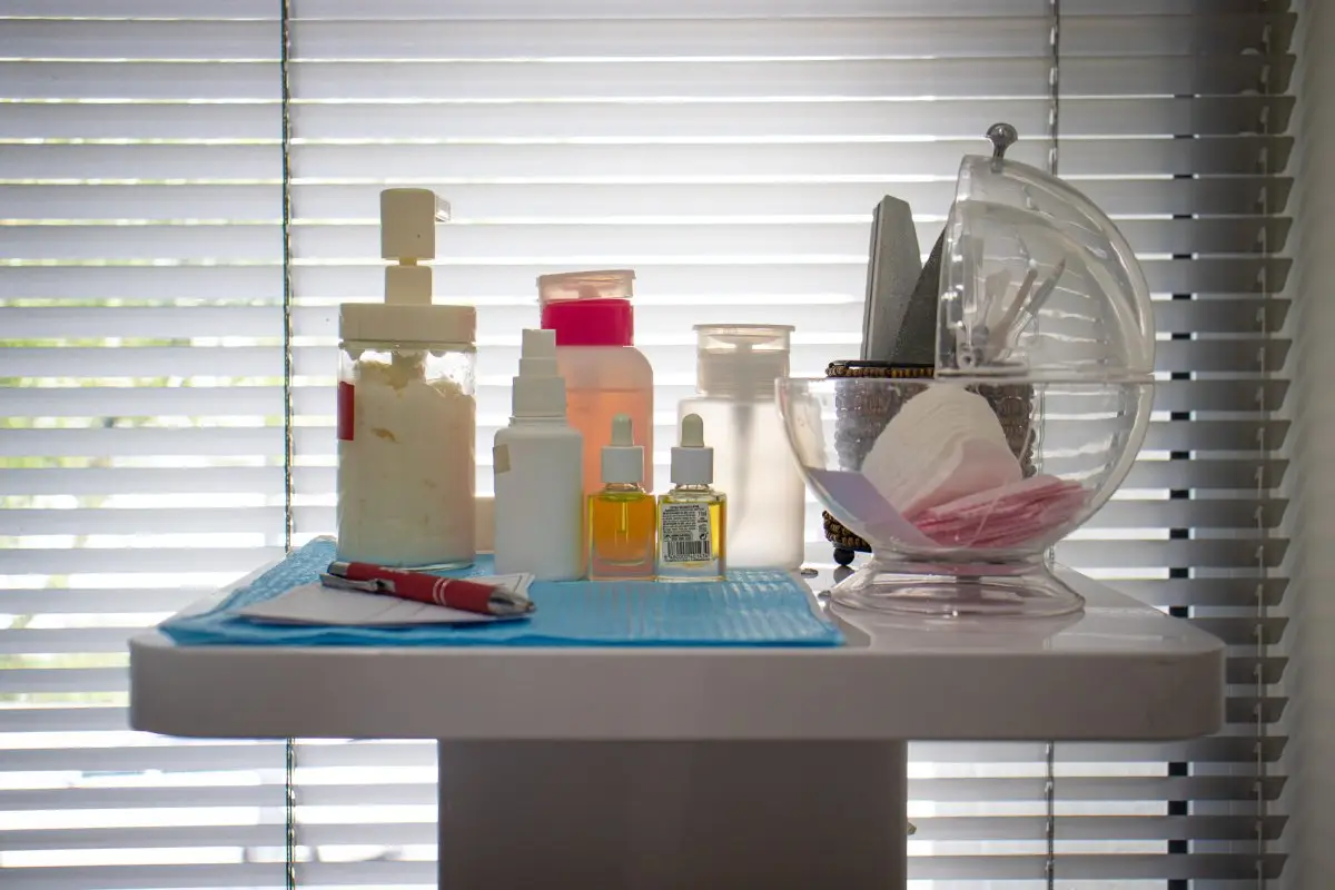 Produtos profissionais utilizados em tratamentos faciais